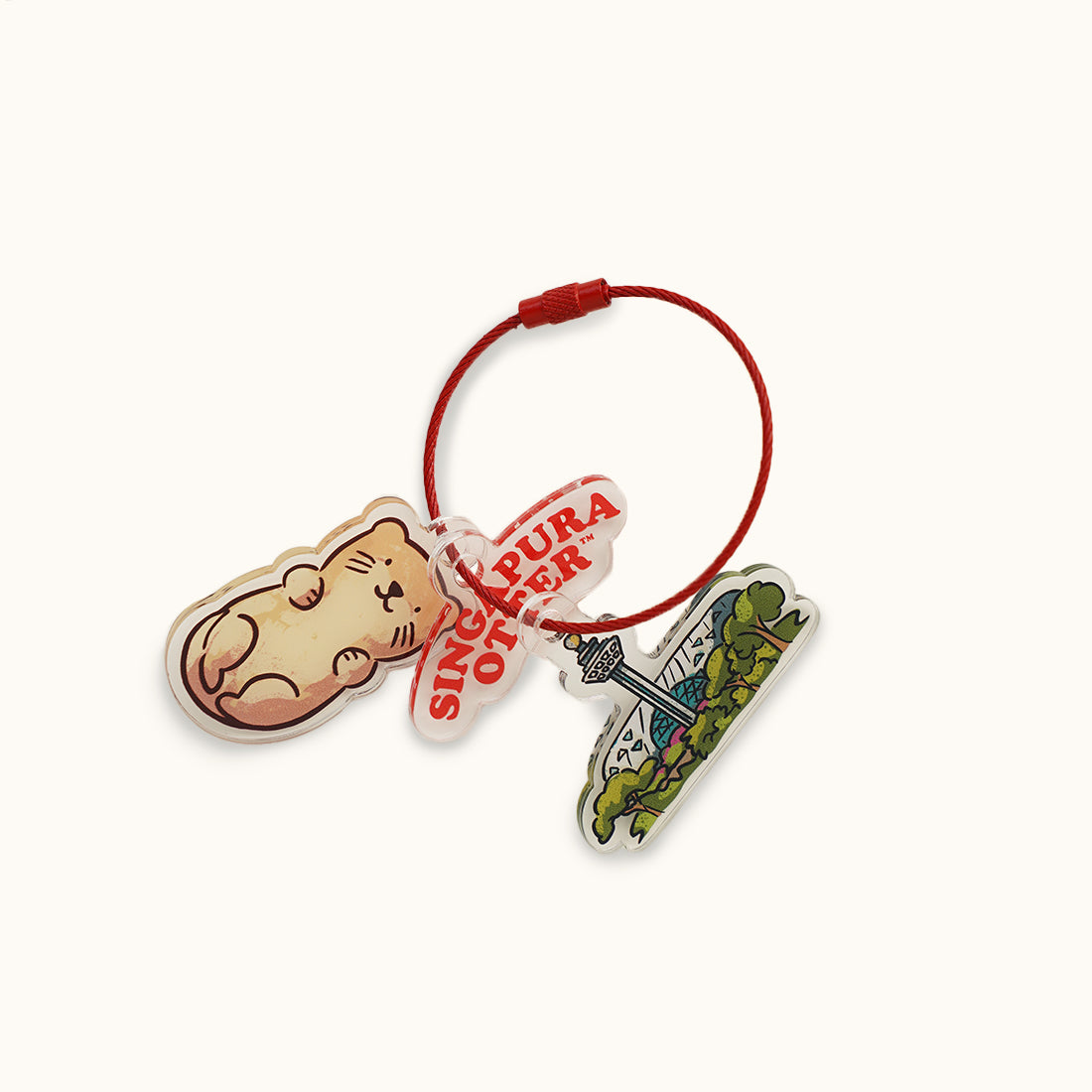 Singapura Otter Customisable Key Chain