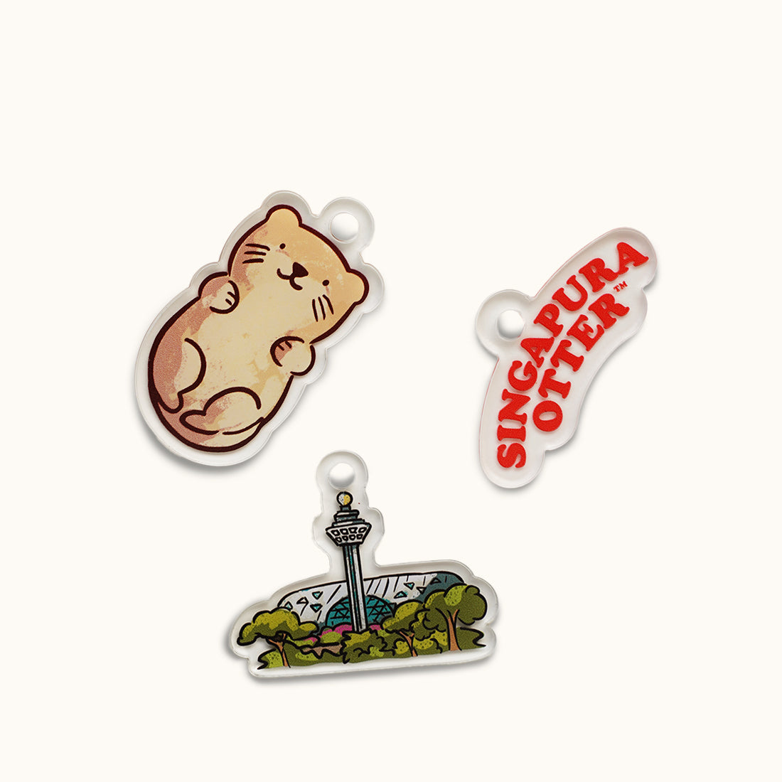 Singapura Otter Customisable Key Chain