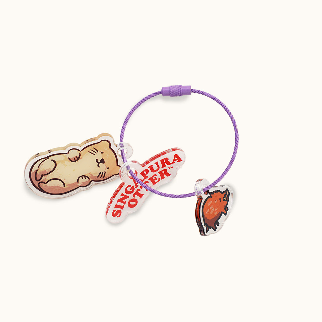 Singapura Otter Customisable Key Chain