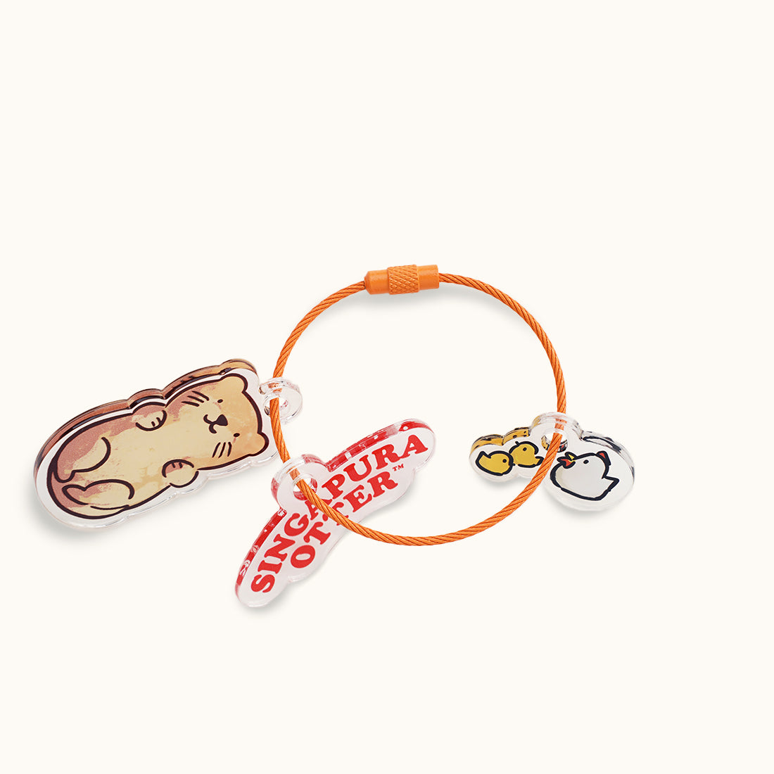 Singapura Otter Customisable Key Chain