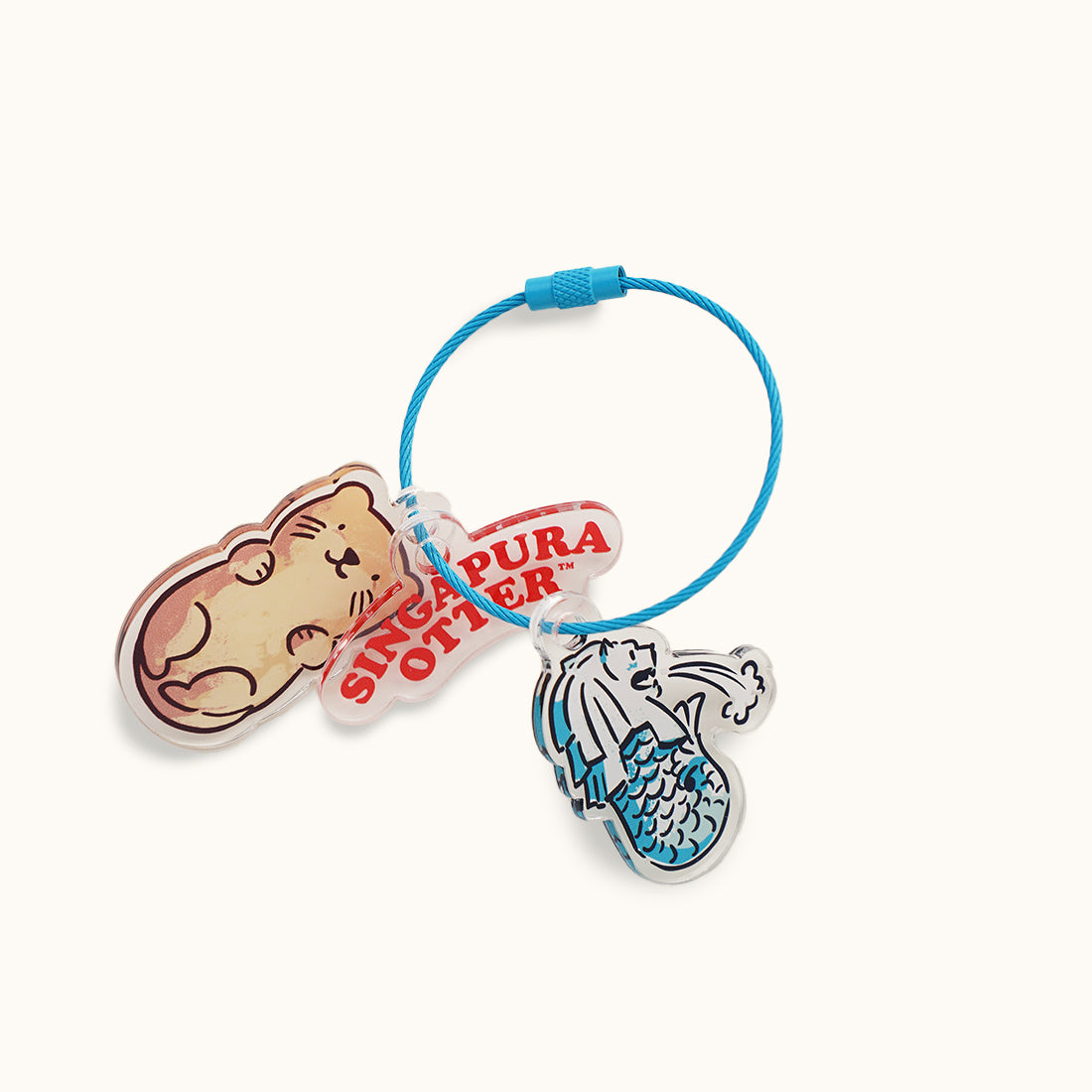 Singapura Otter Customisable Key Chain