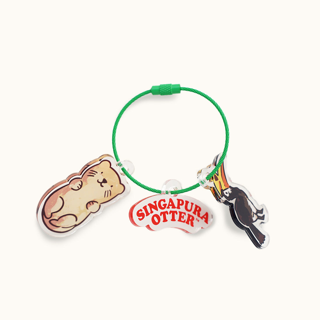 Singapura Otter Customisable Key Chain